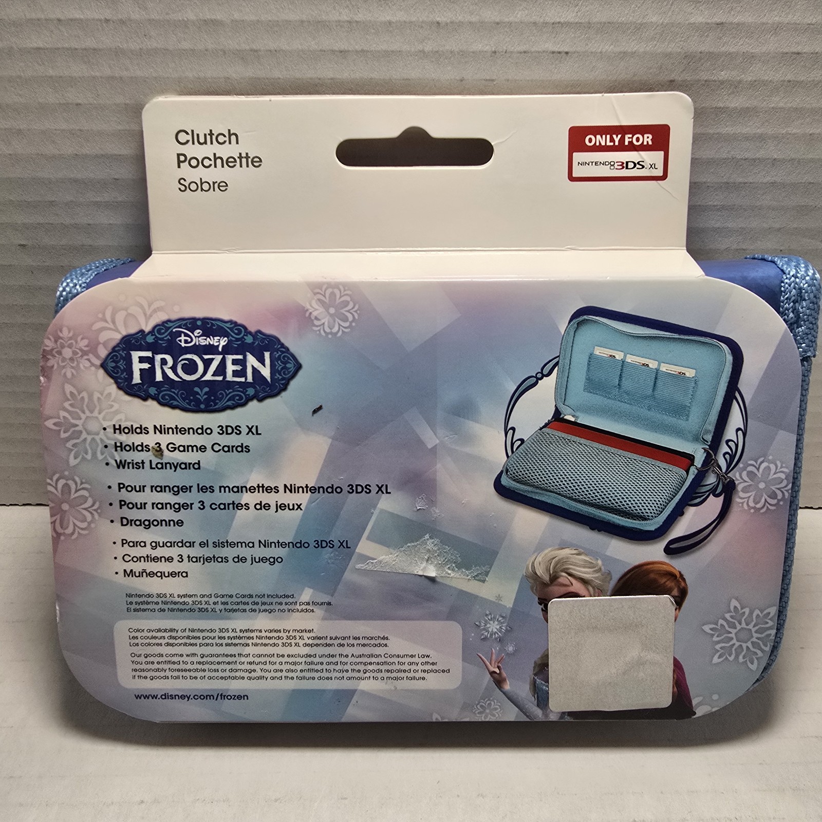 Disney Olaf Head Off For 3DS XL Light Blue New Clutch Pochette