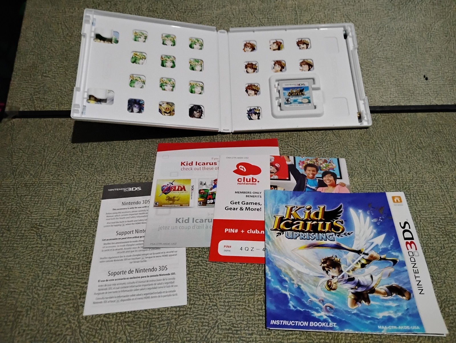 Kid Icarus Uprising (nintendo 3DS, 2012) Compete Cib