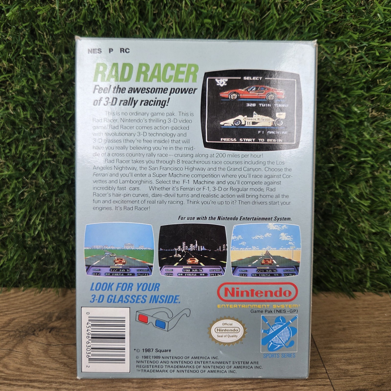 Rad Racer Nintendo Entertainment System NES Complete CIB No Glasses