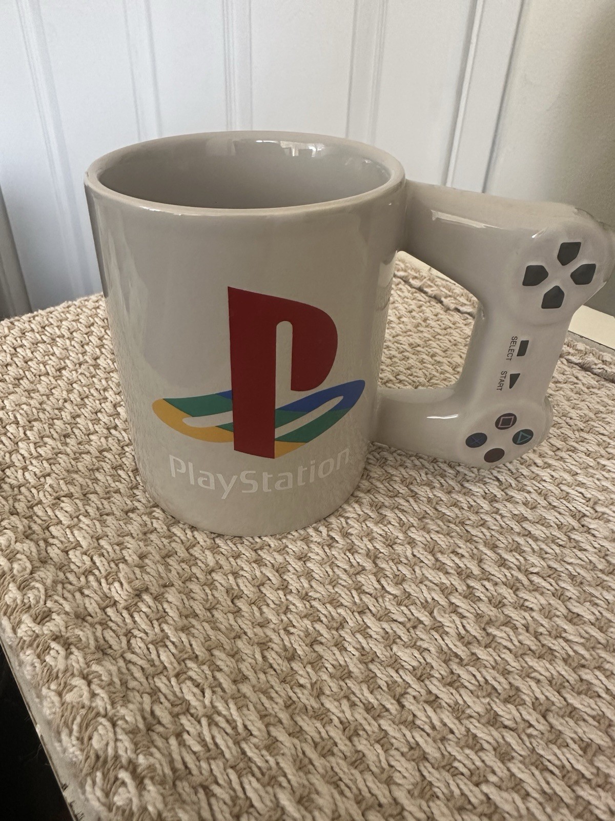 Paladone PlayStation Ceramic Mug w/ Controller Handle, Gray (PA062520)