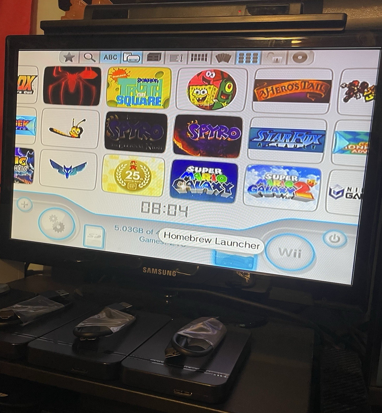 HomeBrew Wii With 500gb Hardrive, Games included