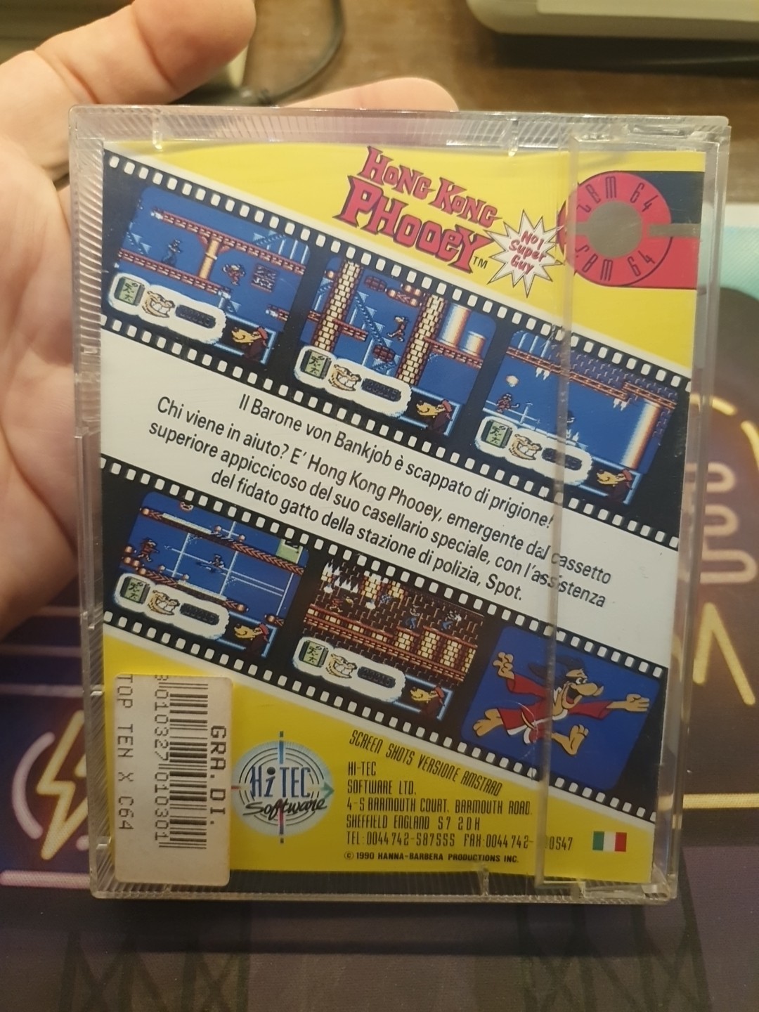 HONG KONG PHOOEY COMMODORE 64 ORIGINAL GAME CASSETTE COLLECTION C64 HANNA BARB