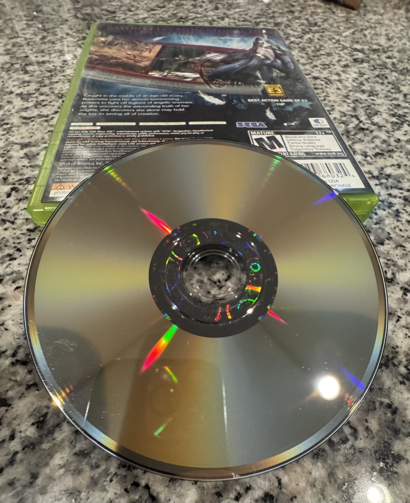 SEGA Bayonetta Xbox 360 hack and slash CIB Manual Included fantastic condition