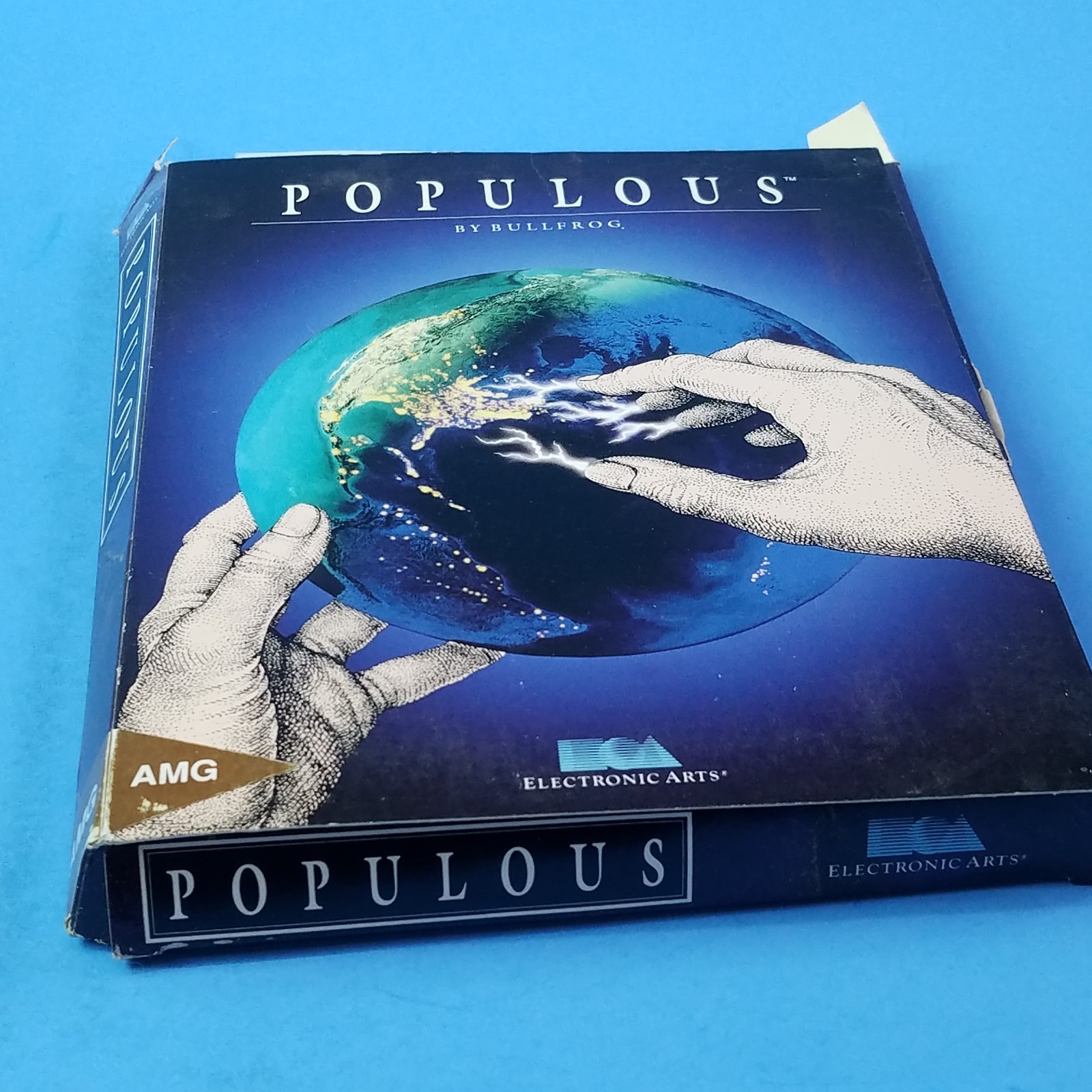 Amiga Populous Computer PC Game W Manual & Box Vintage Electronic Arts 1 Disk