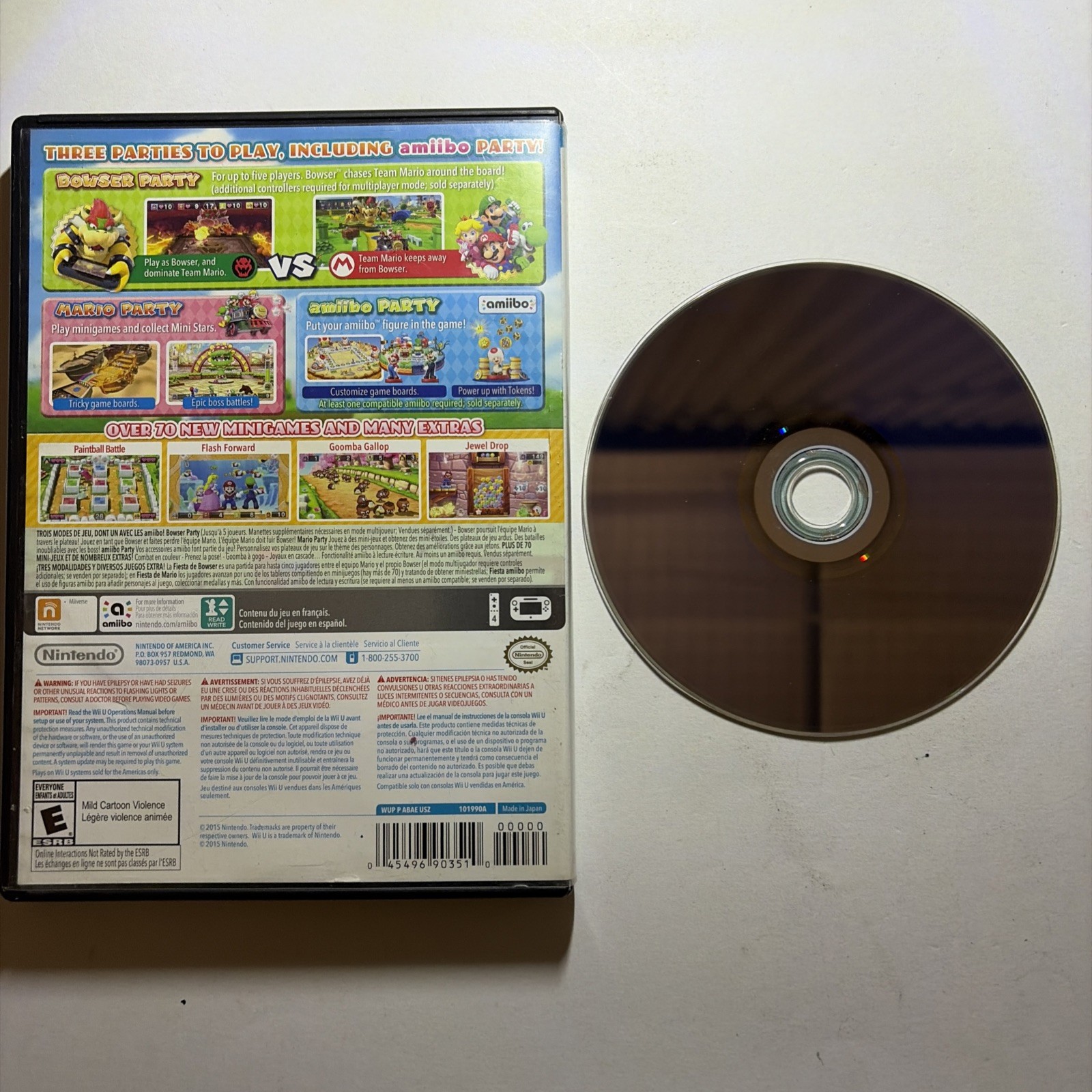 Mario Party 10 (Wii U, 2015) (scratched Discs – Untested, May Need Repair)