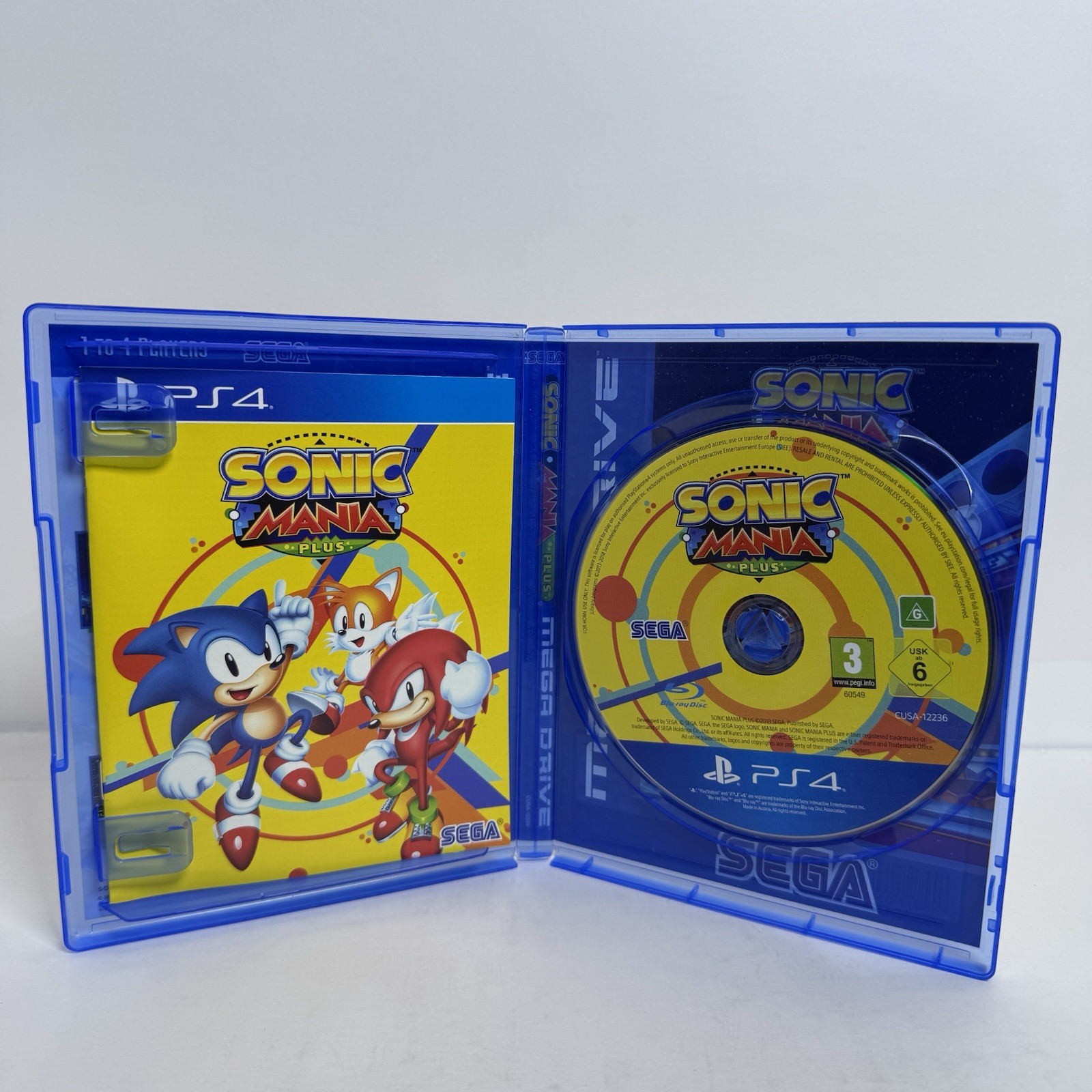 Sonic Mania Plus With Sleeve, Reversible Cover and Art Book PS4 Tested