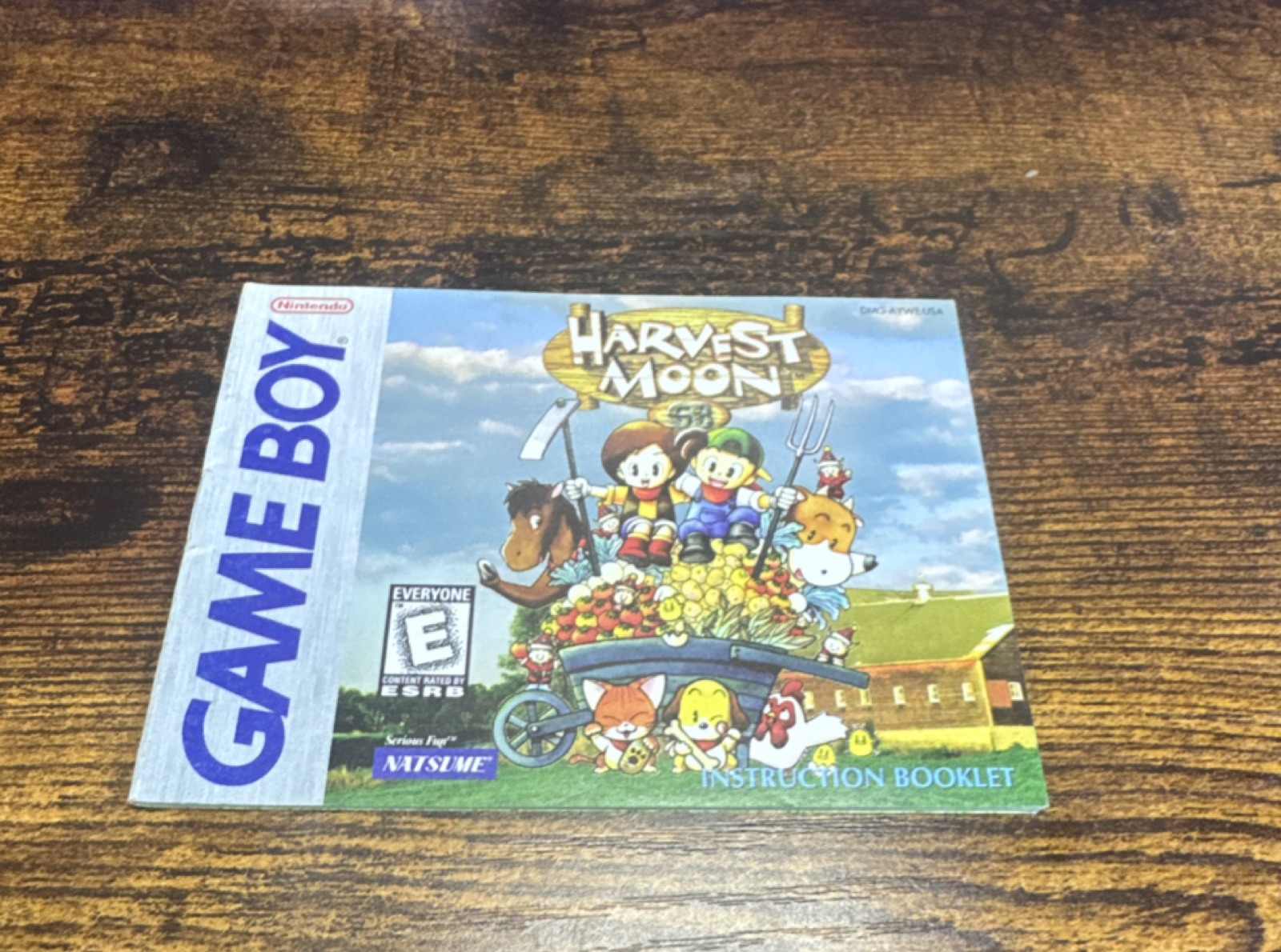 Natsume Original English Manual for Harvest Moon – Nintendo Game Boy