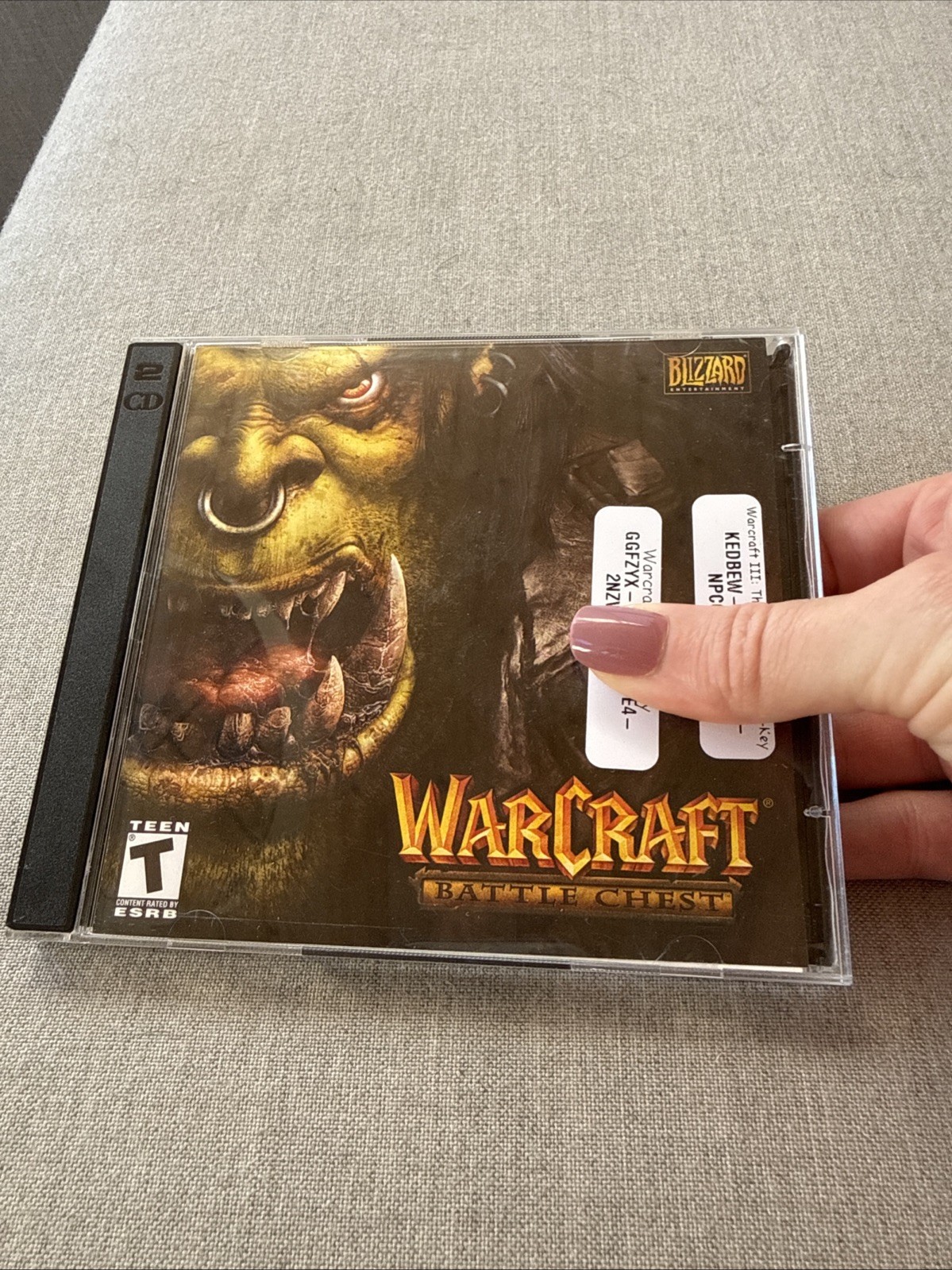 WarCraft III Battle Chest PC Reign of Chaos Frozen Throne 2 Disc Blizzard