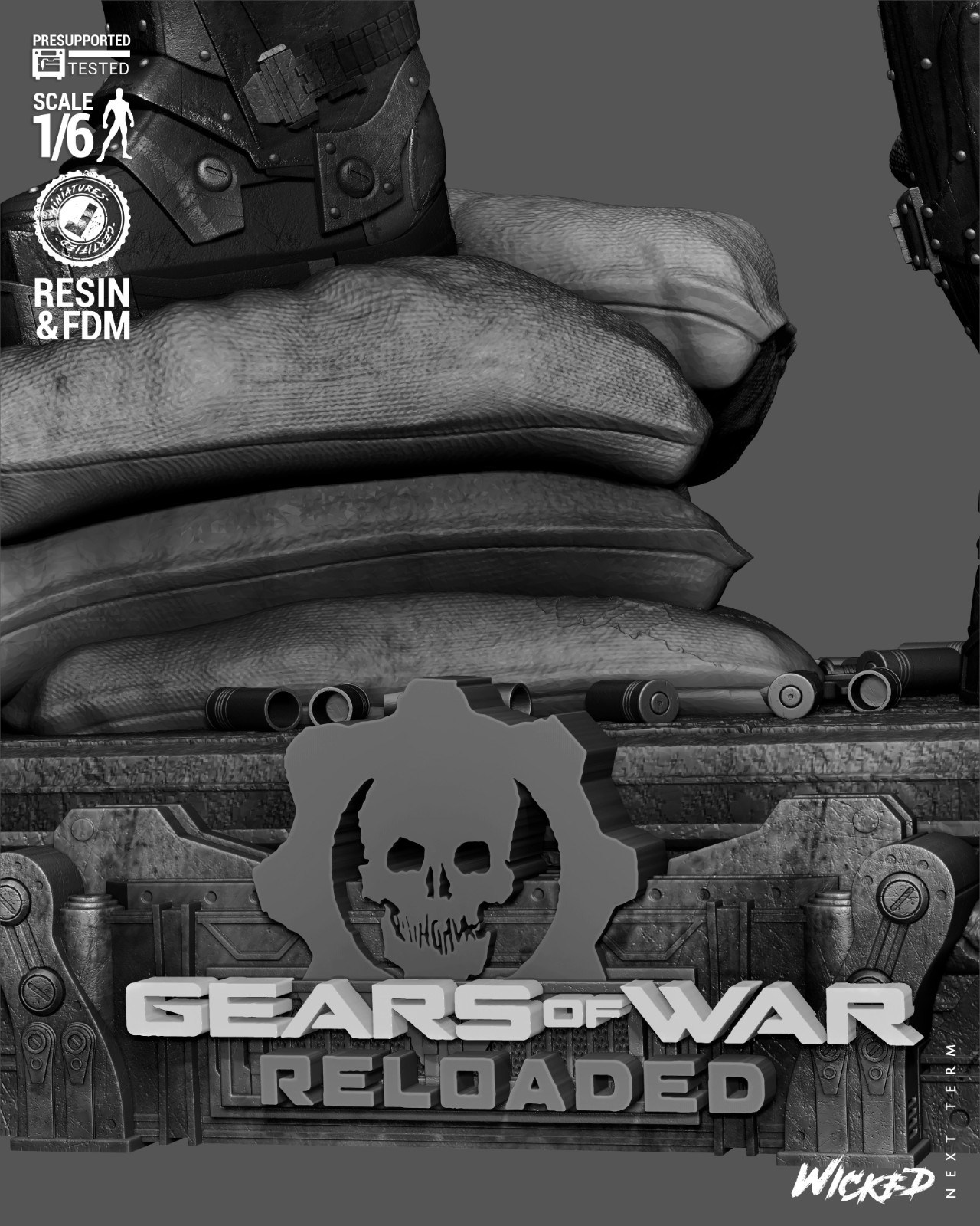 Gears of War Dom Resin Statue Non-Painted