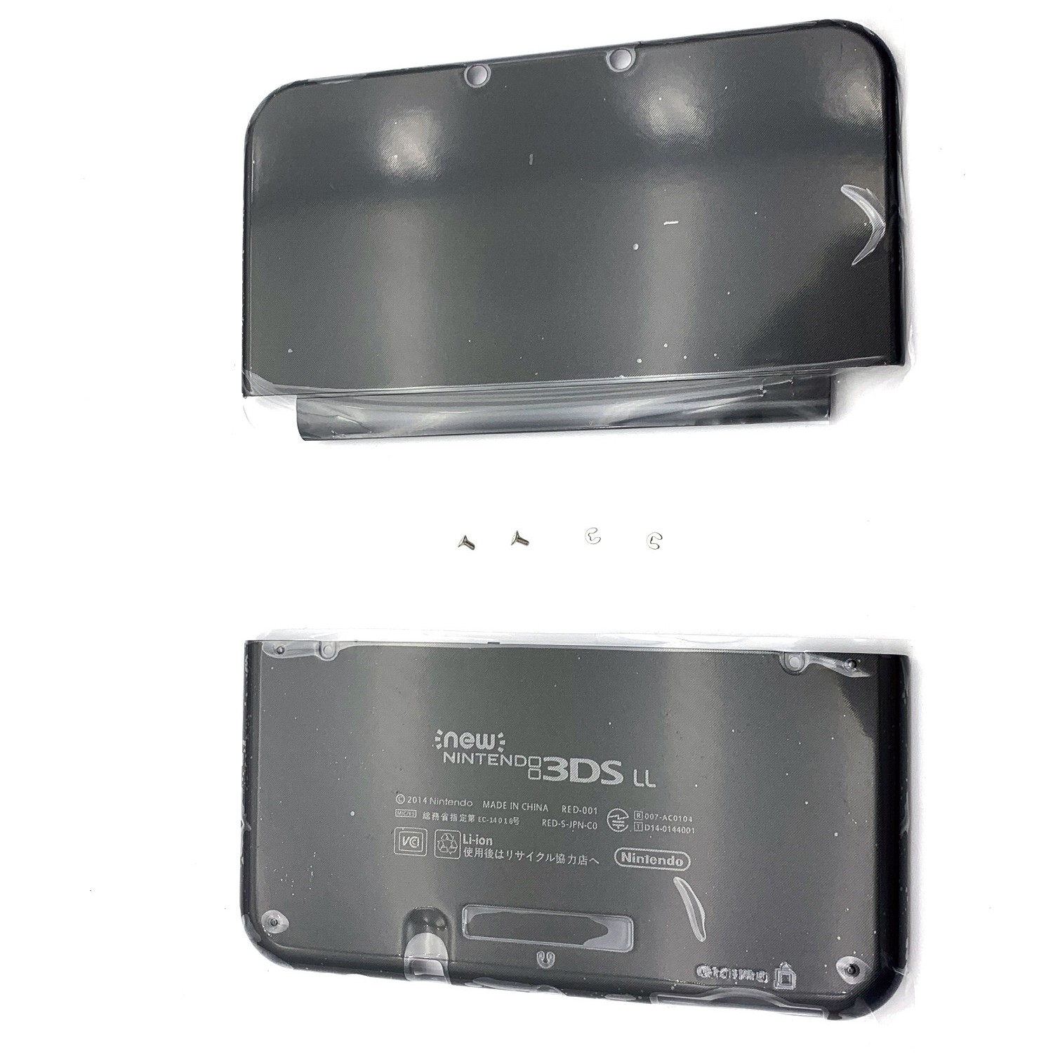 For New Nintendo 3DS XL LL Black Housing Shell Front Back Case Top+ Bottom Cover