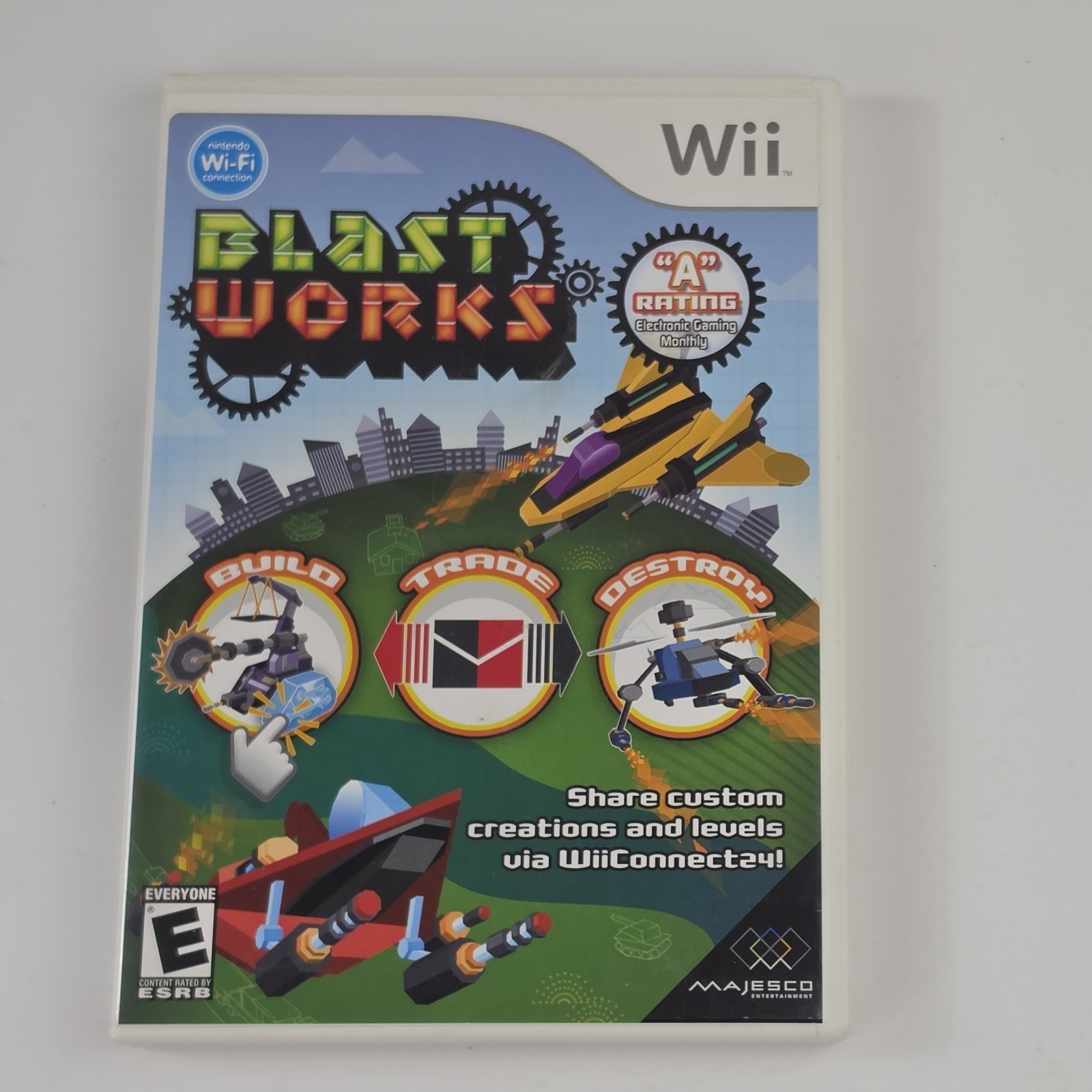 Blast Works (Nintendo Wii, 2008) Build Trade Destroy Game Tested VG Majesco