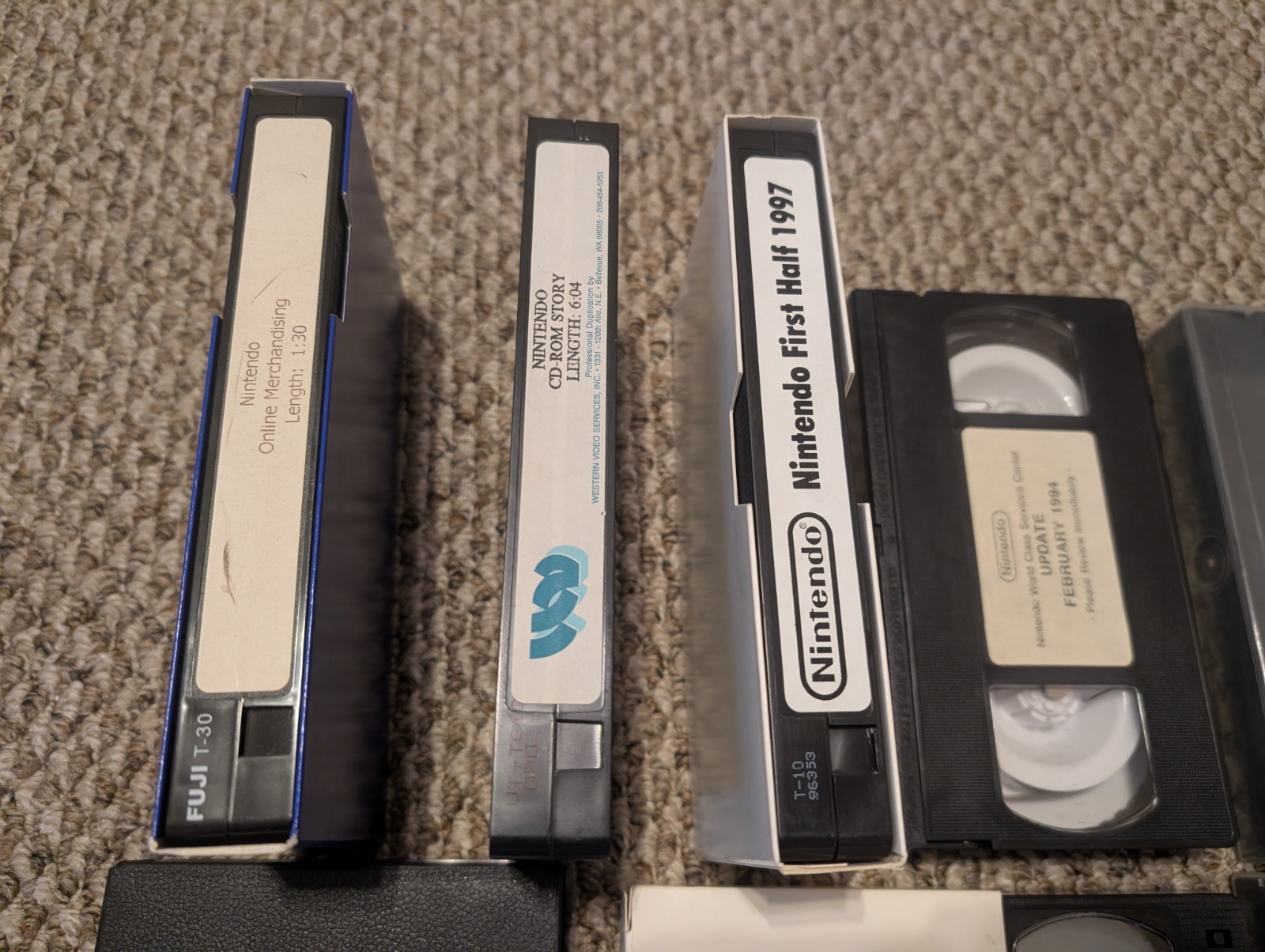 VHS Tape Lot Promo Demo Store Company Rare Dev SNES Nintendo Sony Sega Internal