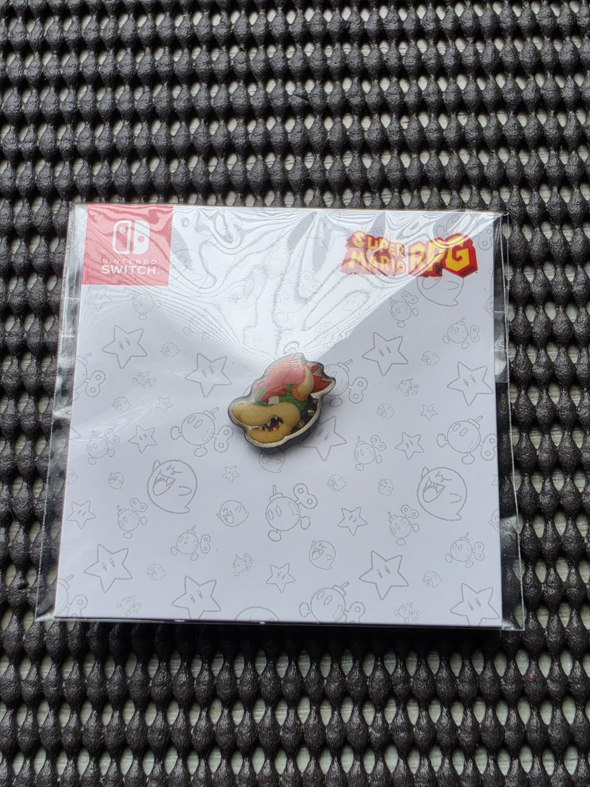 Nintendo Super Mario RPG Pin Badge BOWSER Preorder Bonus UK Store Promo NES rare
