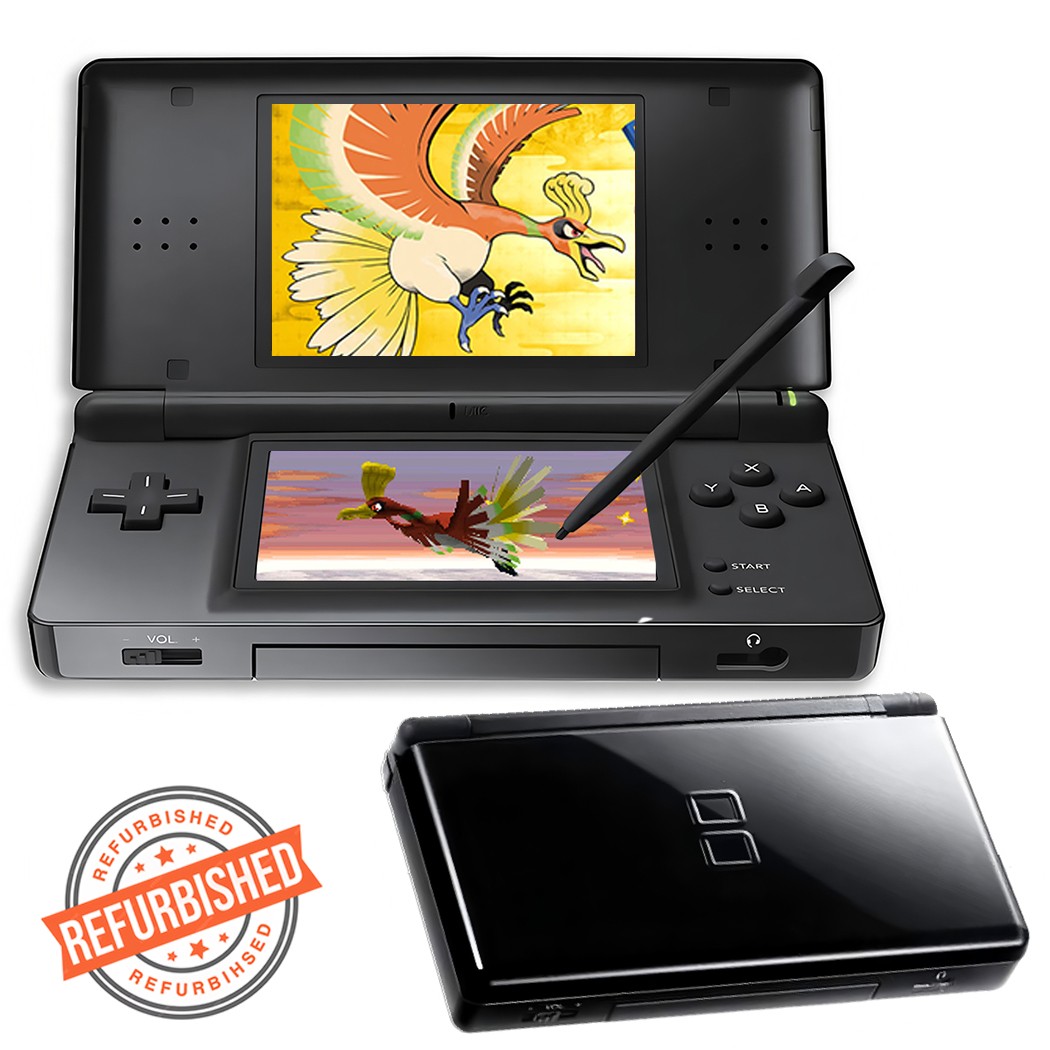 Nintendo DS Lite Console Handheld System Cleaned Tested New Black Case Reneweds