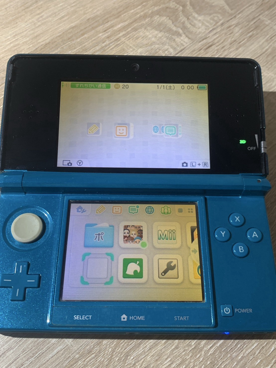 1387 Nintendo 3DS Aqua Blue Normal TESTED