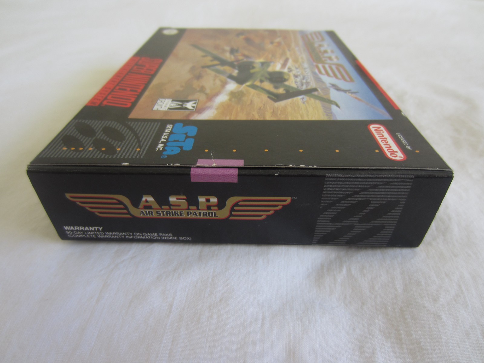 A.S.P. Air Strike Patrol (SNES) Super Nintendo CIB Complete Box 1995 SETA RARE