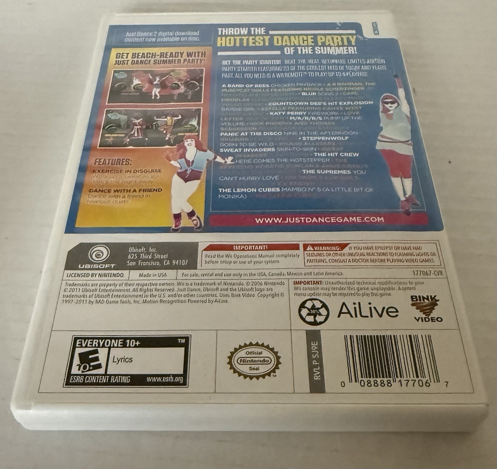Just Dance 1, 2, 3, 4 & Summer Party (Nintendo Wii) Bundle -Complete CIB -Tested