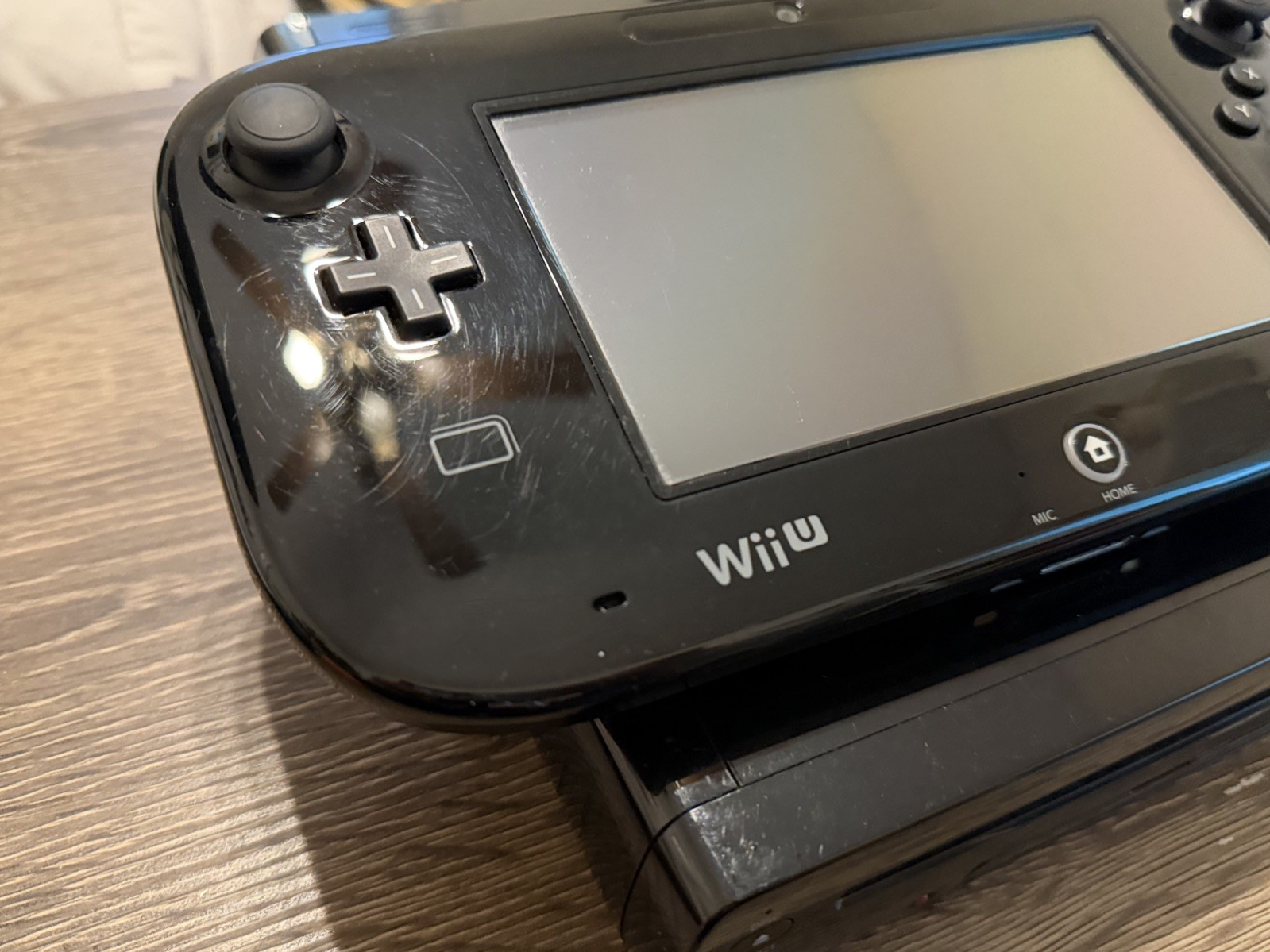 Nintendo Wii U Black 32GB Console / GamePad / Cables (Tested!) – READ