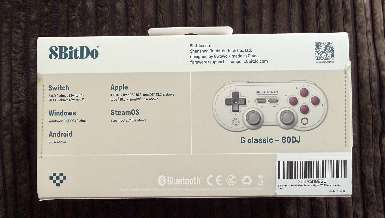 8BitDo SN30 Pro Wireless Controller – Switch, Android, Windows, Apple New In Box