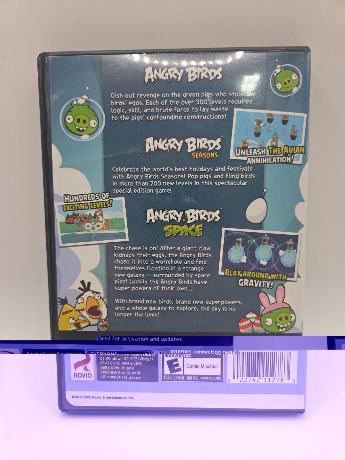 Angry Birds 3 in 1 PC Game Windows 10 8 7 XP Computer Games Seasons Space CD ROM