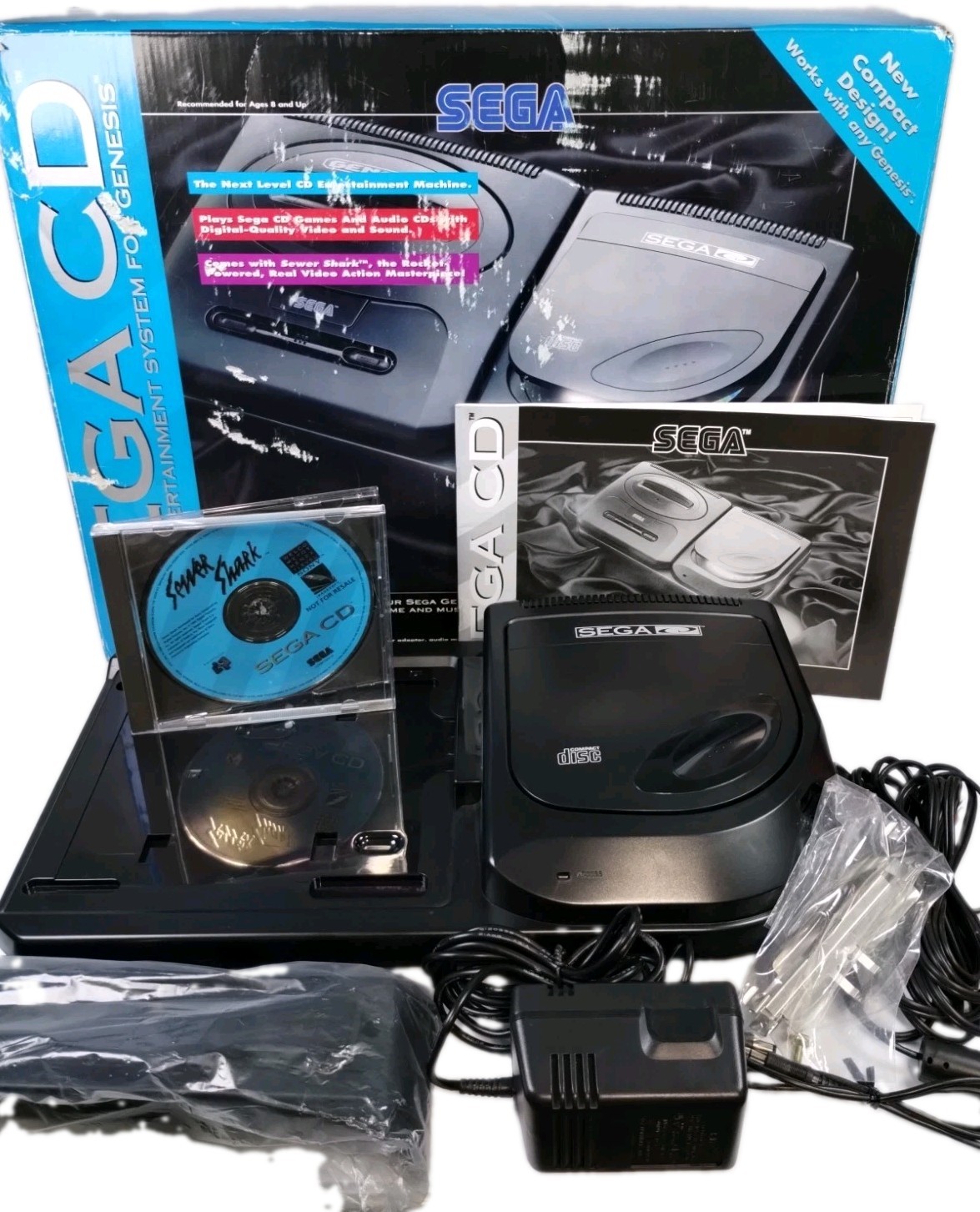 Sega CD Video Game System Console Fully CIB Tested Works