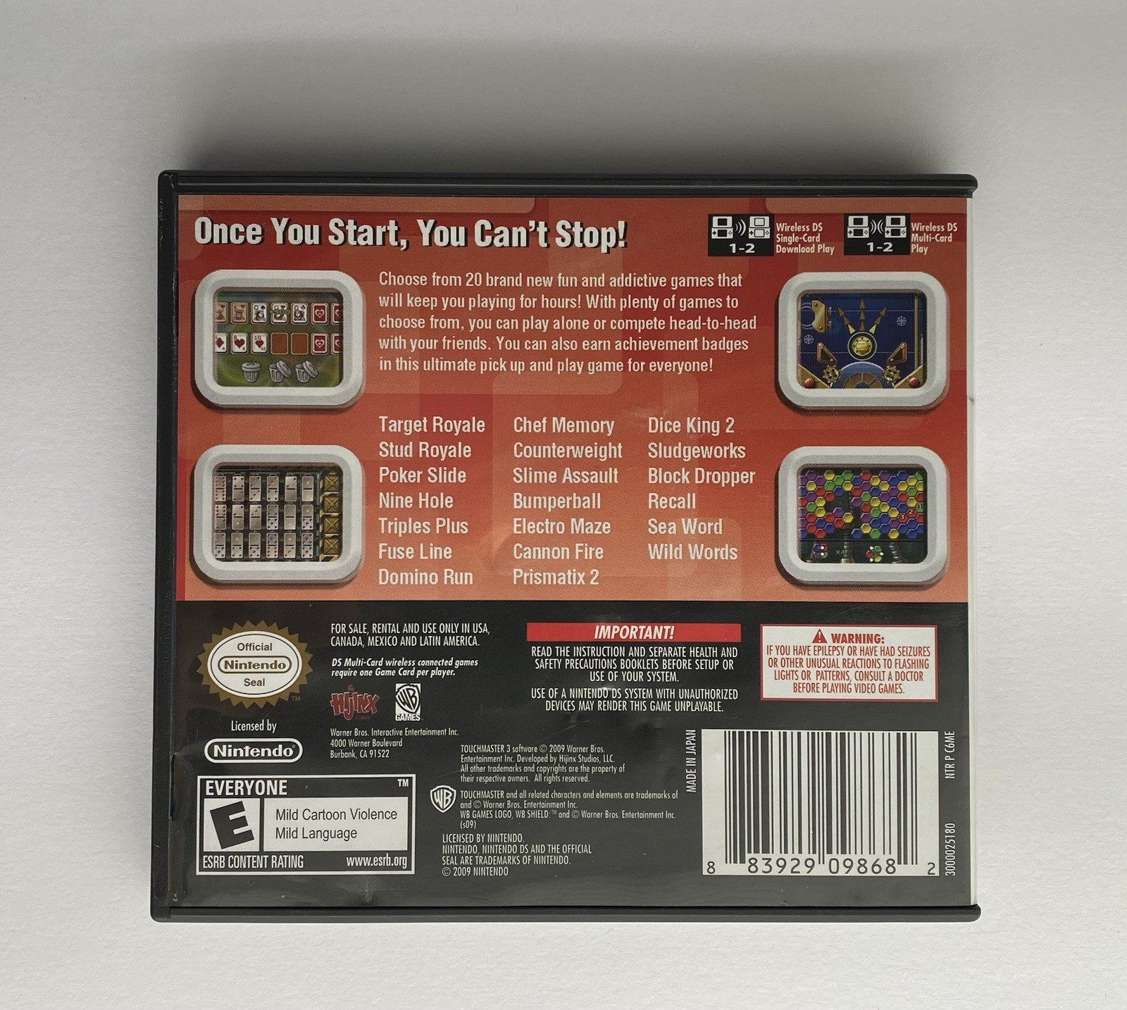 Nintendo-DS-2009-TouchMaster 3-No Game-Yes Manual-Yes Box-Give Your Game A Home-