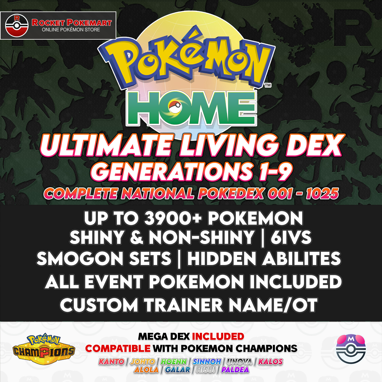 Ultimate Living Dex | Pokemon HOME | Ultimate Edition | COMPLETE | Champions