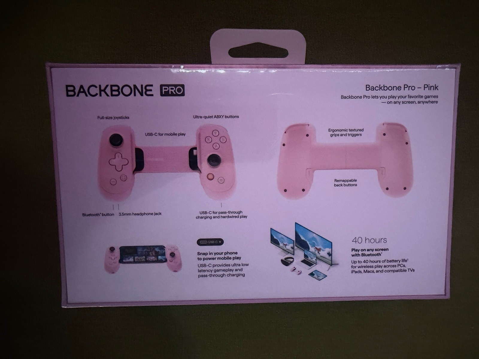 Backbone Pro Gaming Controller Multi-Platform Pink Color