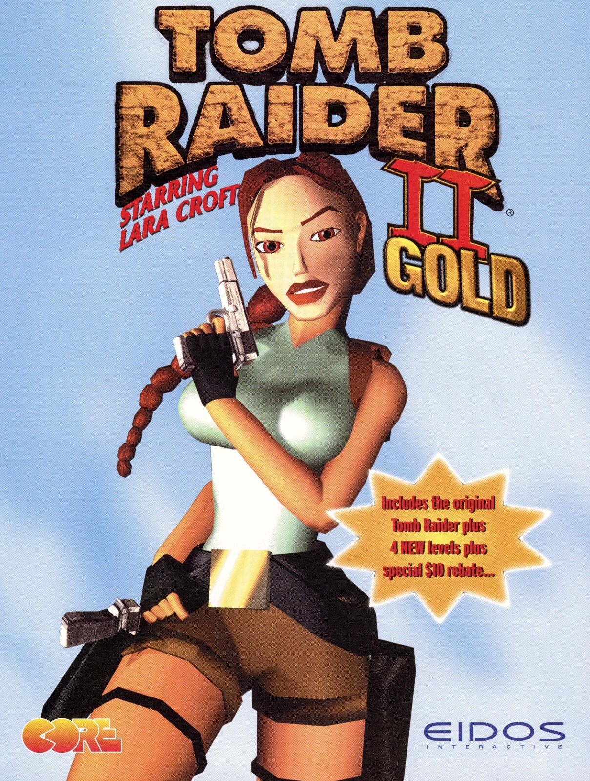 Tomb Raider II 2 Gold PC PS1 Playstation 1 Game Print Art Poster – Lara Croft