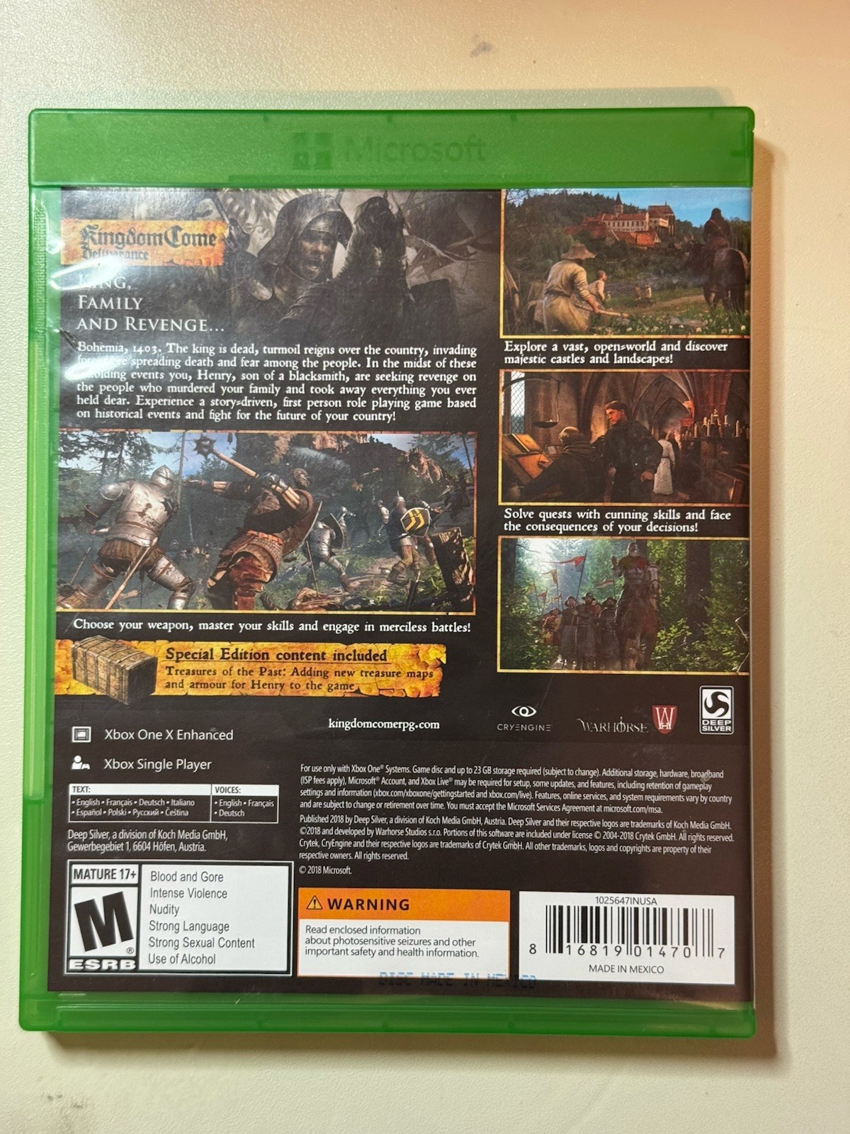 Deep Silver Kingdom Come: Deliverance Special Edition Xbox One X Enhanced 2018