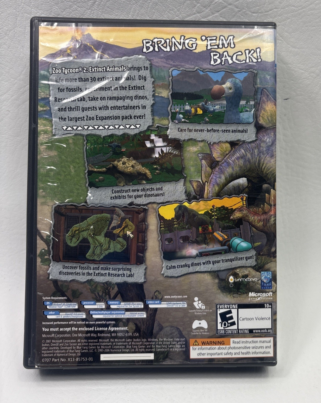 ZOO TYCOON 2 EXTINCT ANIMALS EXPANSION MICROSOFT WINDOWS PC GAME 2007