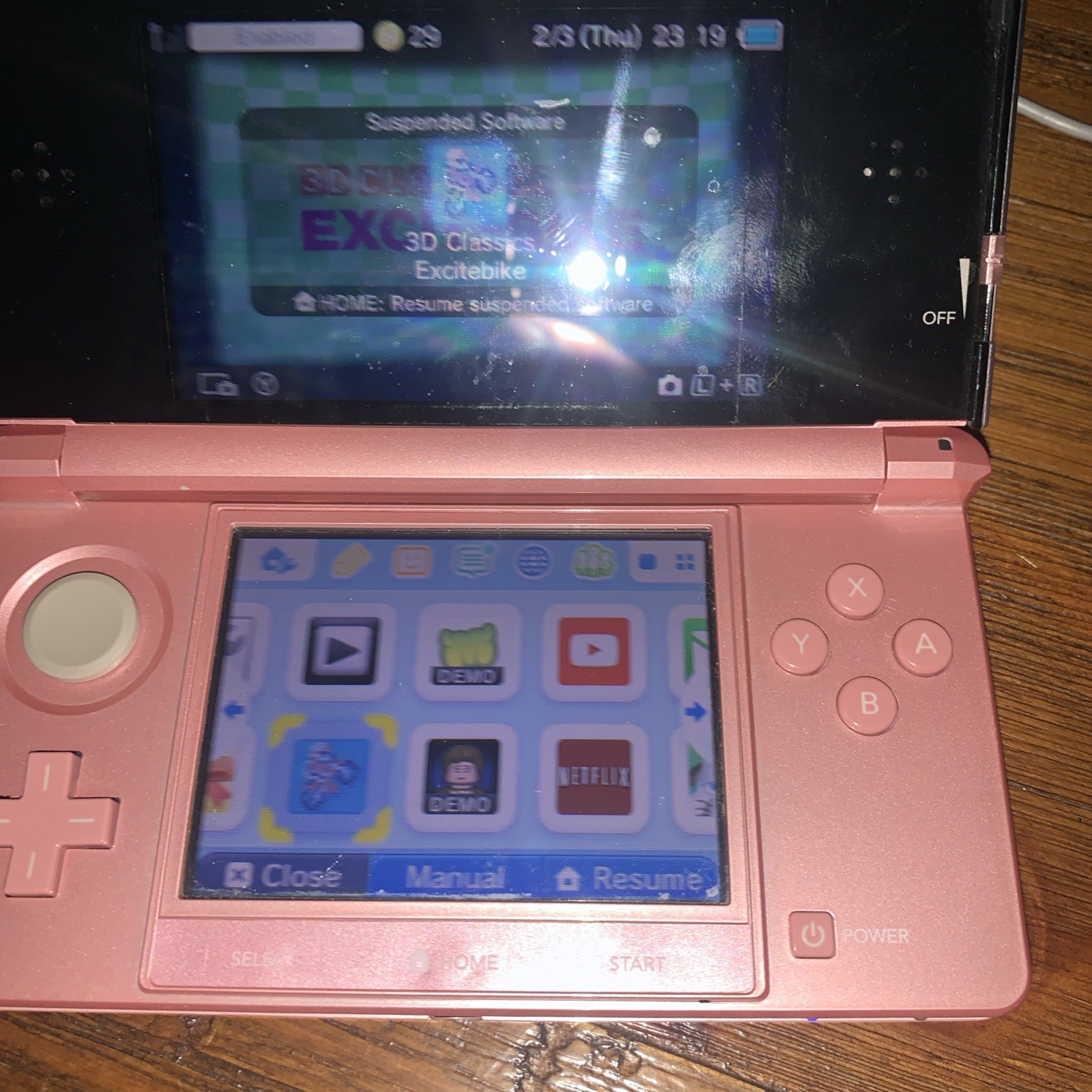 Nintendo 3DS Pearl Pink Handheld System Tested Read