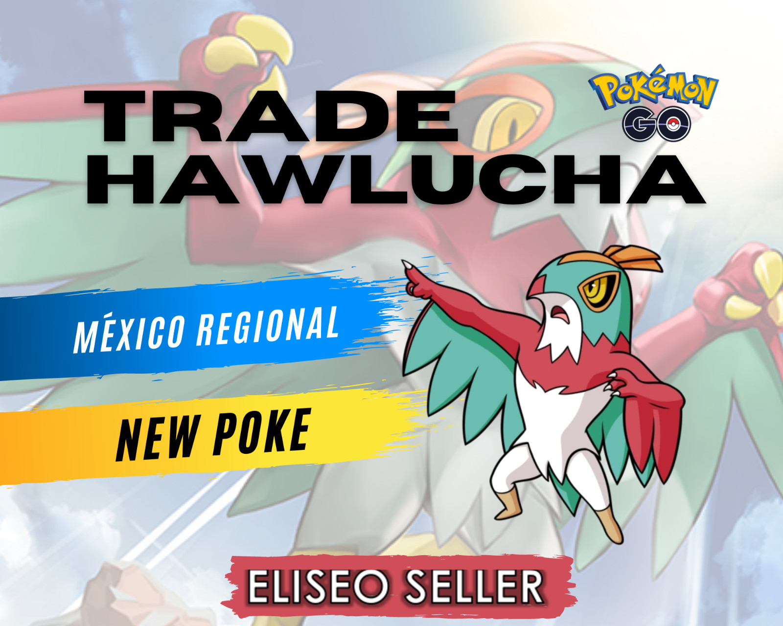 Pokemon Hawlucha GO – Trade Hawlucha – Regional Mexico – New Poke