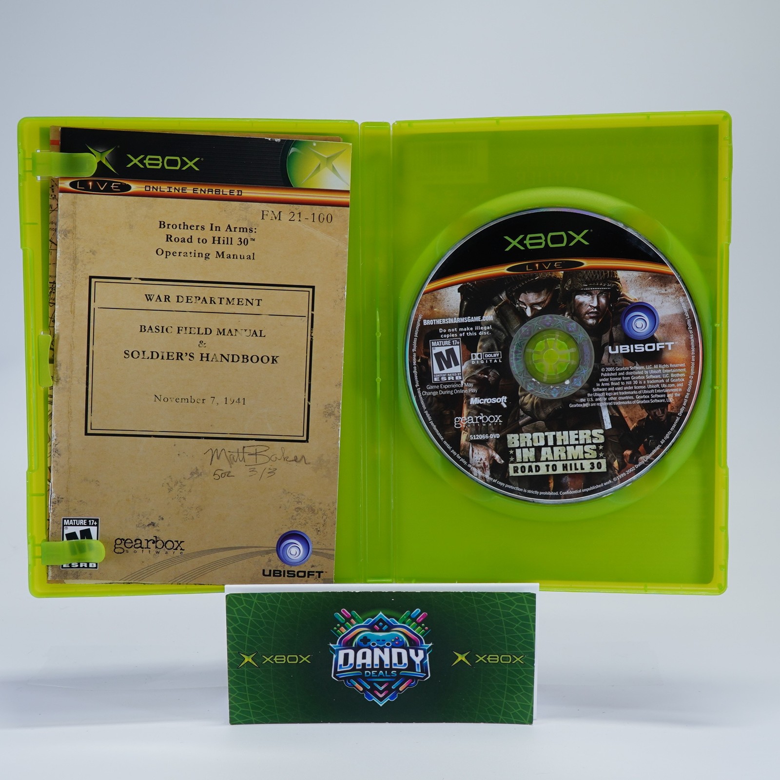 Brothers in Arms Road to Hill 30 CIB W/ Manual + Map – Xbox