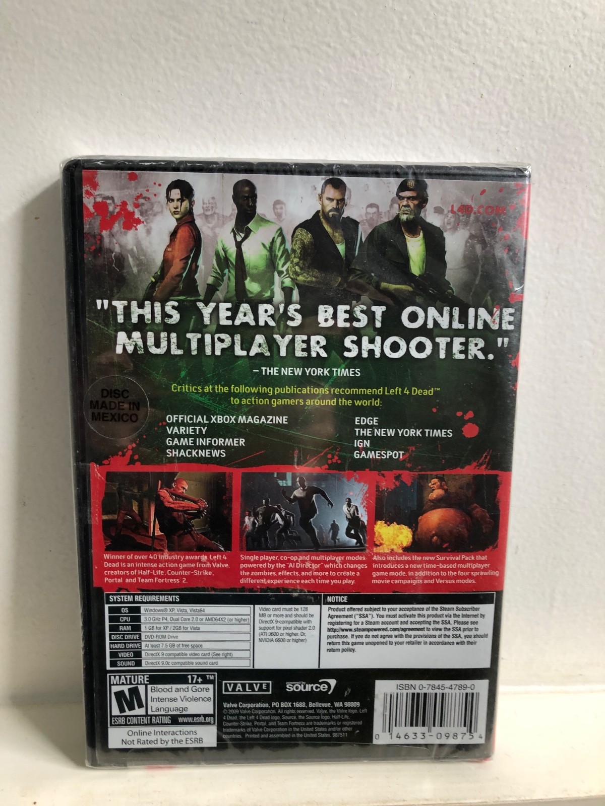 Left 4 Dead: Game of the Year Edition (PC, 2009) Brand New Sealed!!!