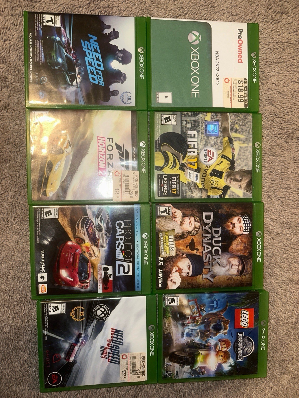 Xbox One S 1TB Minecraft Limited Edition Console CIB + 8 Games Bundle