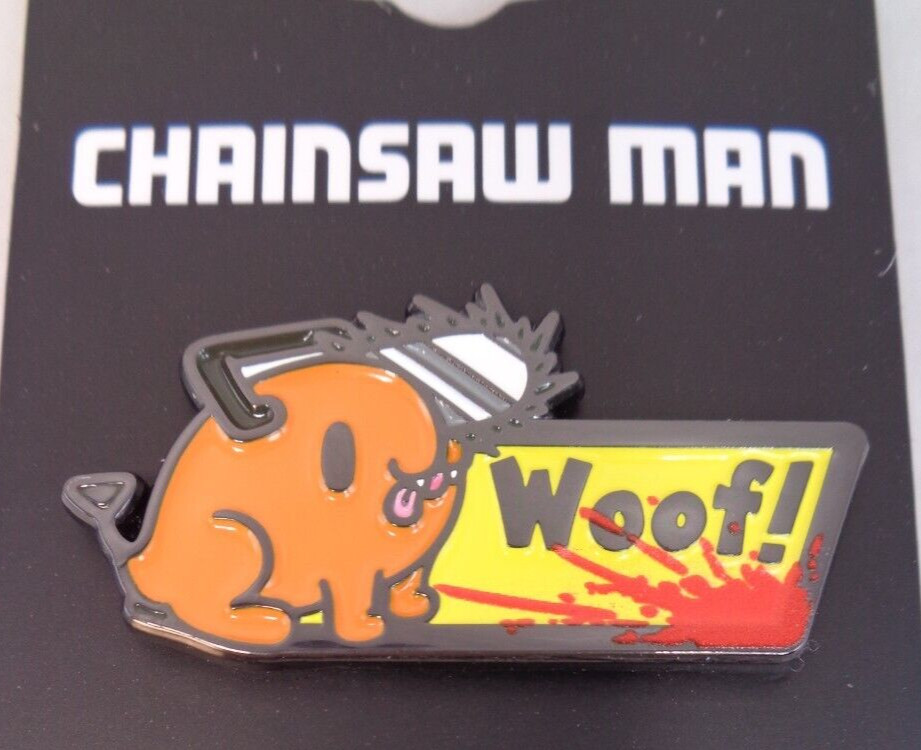 Pochita Metal Enamel Pin Strap Keychain Figure Anime Chainsaw Man Official NEW!