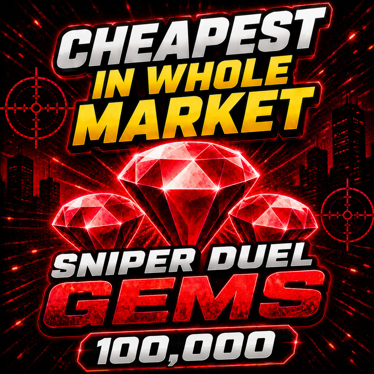 Sniper Duels Gems | 1K-100K Gems | Cheapest in Whole Market | Fast Delivery 🔫