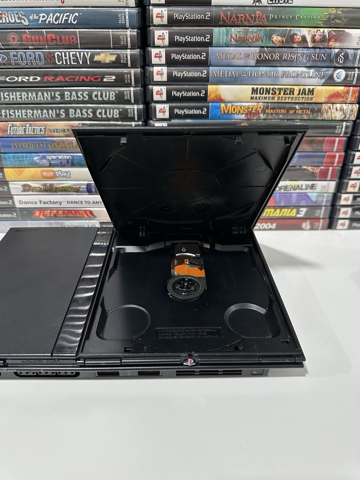 Sony PlayStation 2 PS2 Slim Black Console Bundle –Controller / Cables / Tested