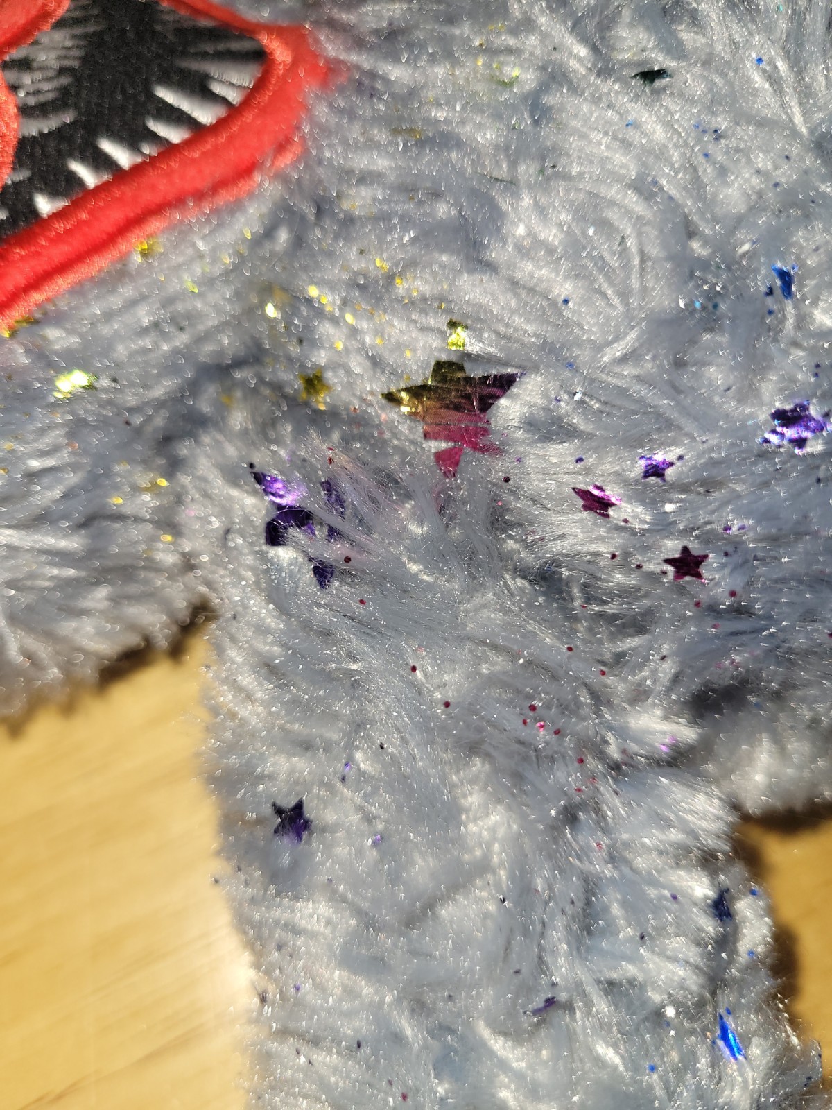 Poppy Playtime Gray Huggy Wuggy Starry Fur Plush Stuffed Animal Hug Hands