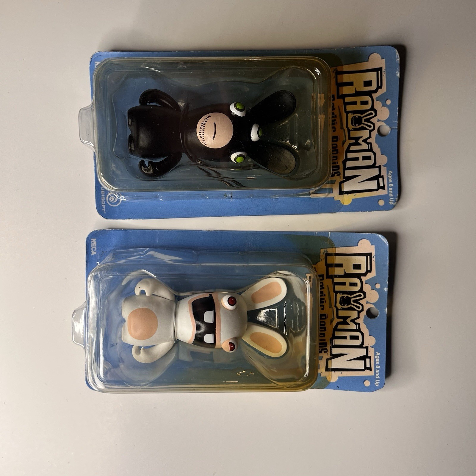 NECA Rayman Raving Rabbids Figure Lot Sealed Ubisoft Vintage Black White Rabbid