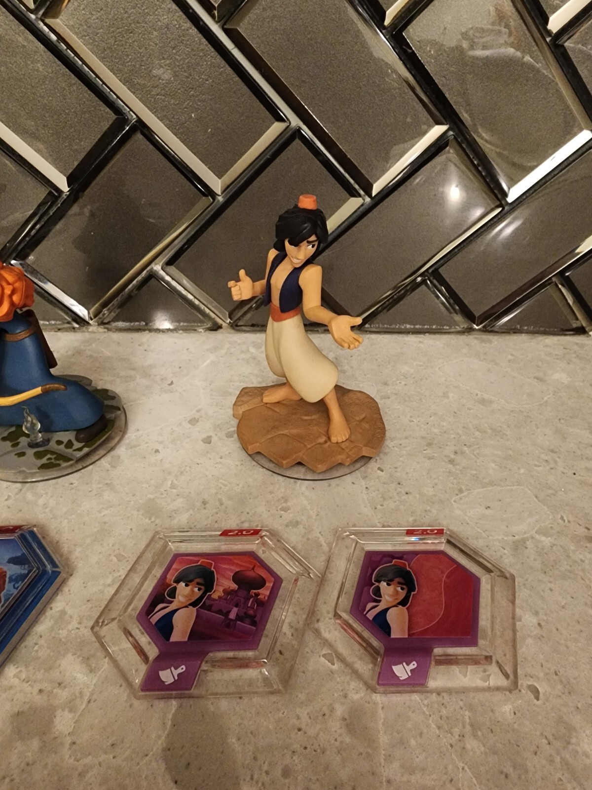 LOT OF 7 Pieces – Disney Infinity Figures Stitch & Merida Brave & Aladdin 2.0