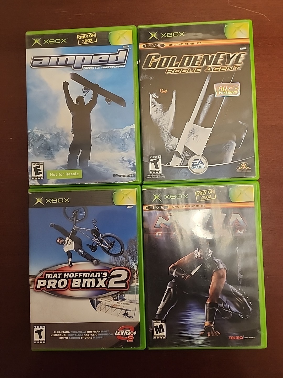 Lot of 4 Xbox Games Ninja Gaiden And Golden Eye