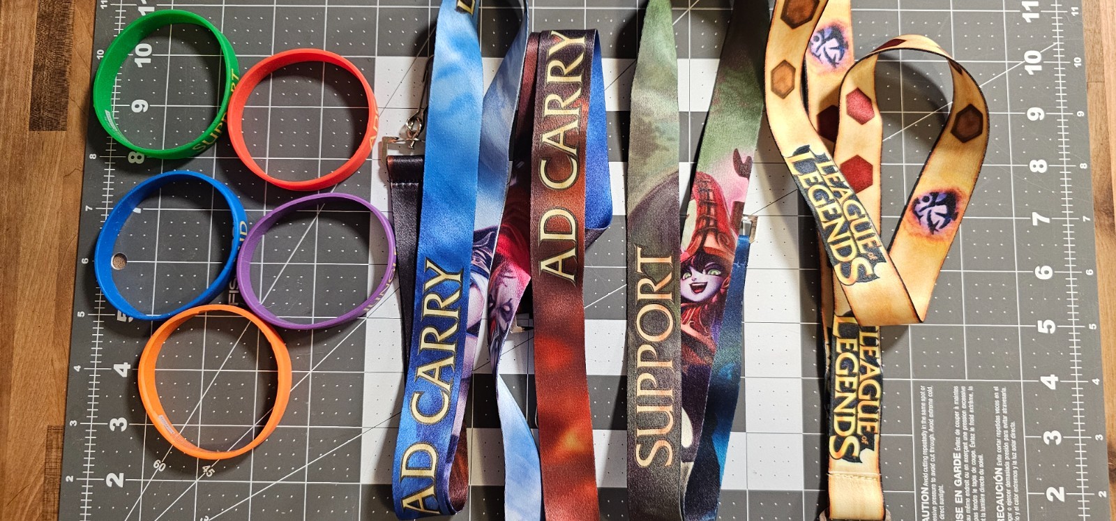 Lot of PAX Promo Riot League of Legends Position/Role Lanyards Wristbands