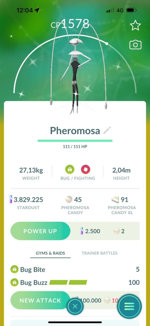 Pokemon shiny Pheromosa- TRADE 1M stardust or 20k stardust