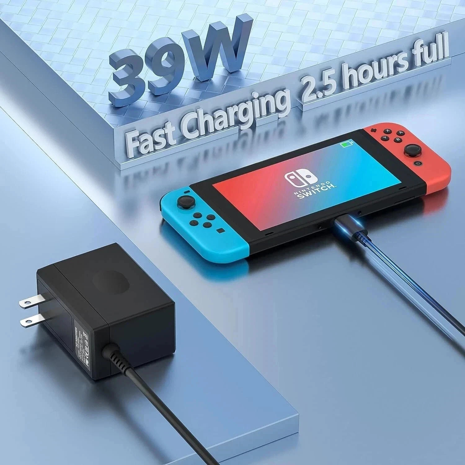 AC Adapter Power Supply for Nintendo Switch Wall & Travel Charger Plug Cord US