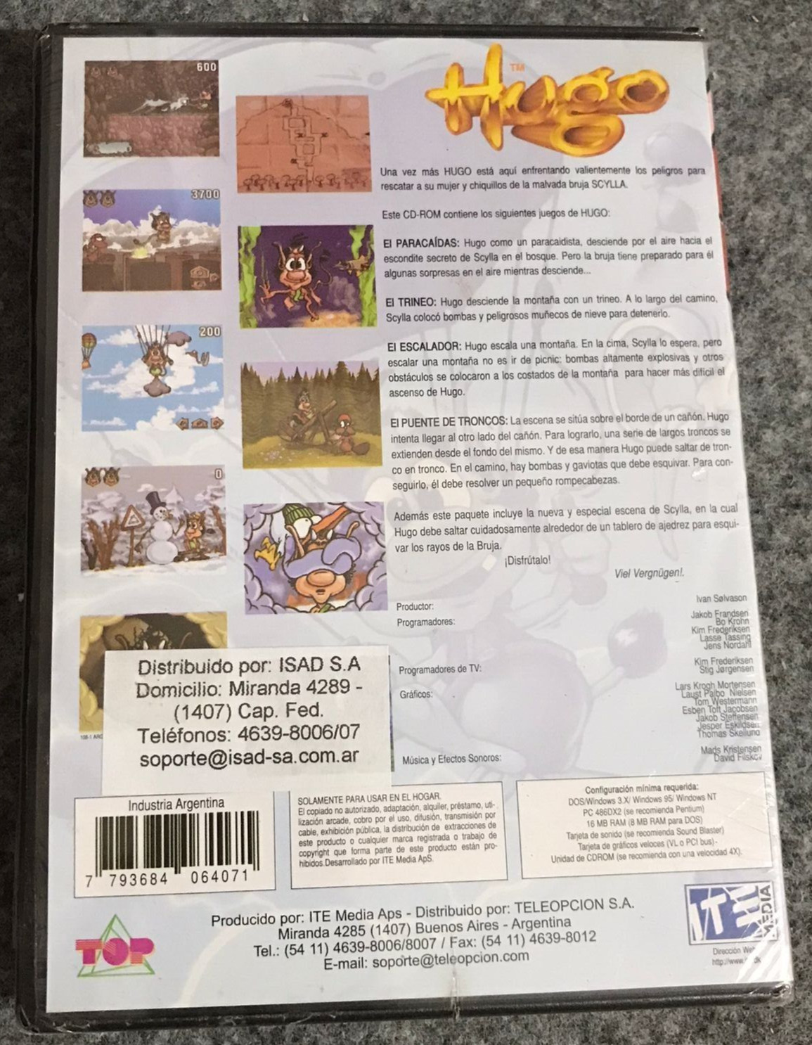 vintage cd rom Hugo save christmas – Argentina industry – sealed