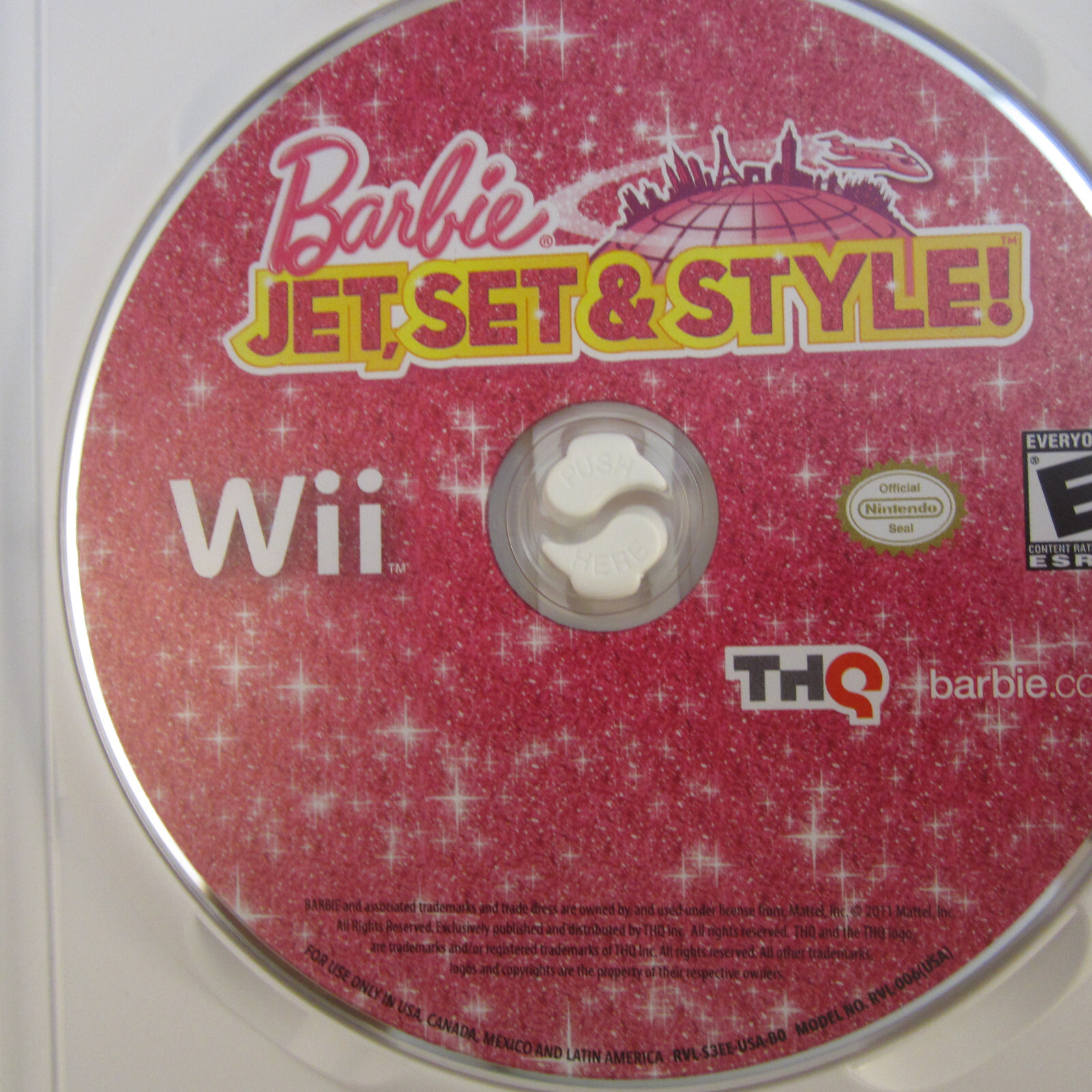 Nintendo Wii Barbie Jet Set and Style In Case With Manual