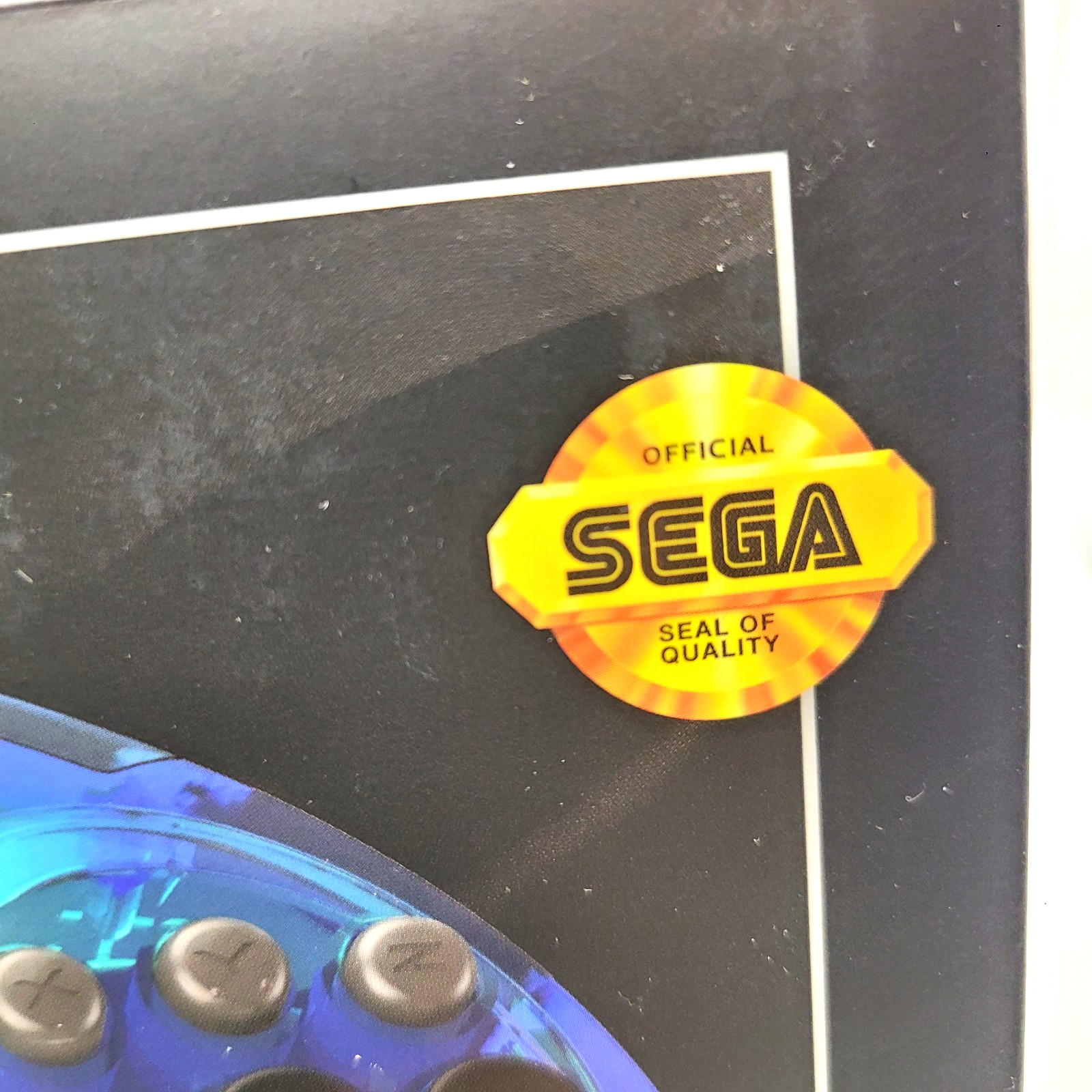 Retro-Bit Official Sega Genesis Controller 6-Button Arcade Pad – Clear Blue
