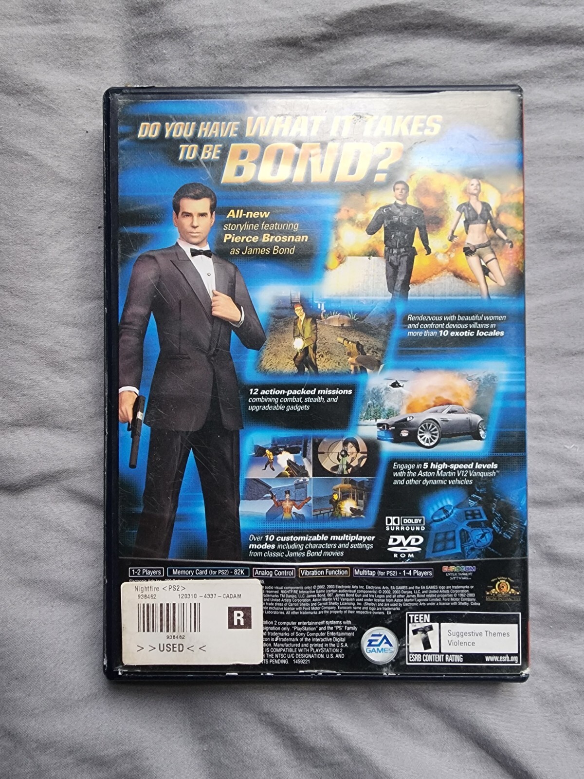 007: NightFire (PlayStation 2, 2002) No Manual TESTED James Bond